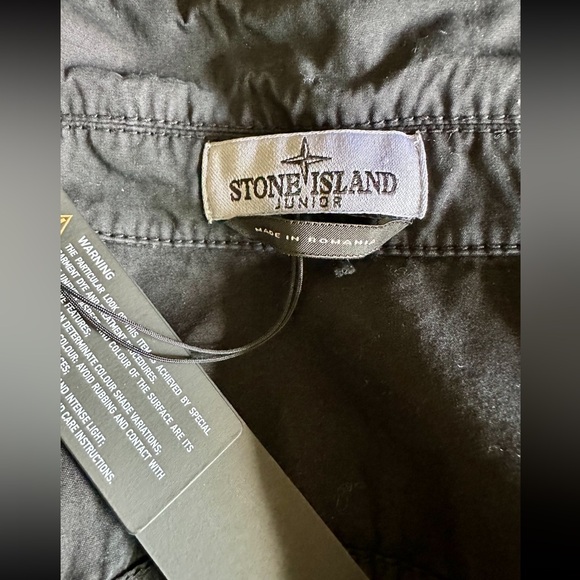 NWT Stone Island Junior Kids Black Cotton Jacket Size 12Y - Picture 13 of 16